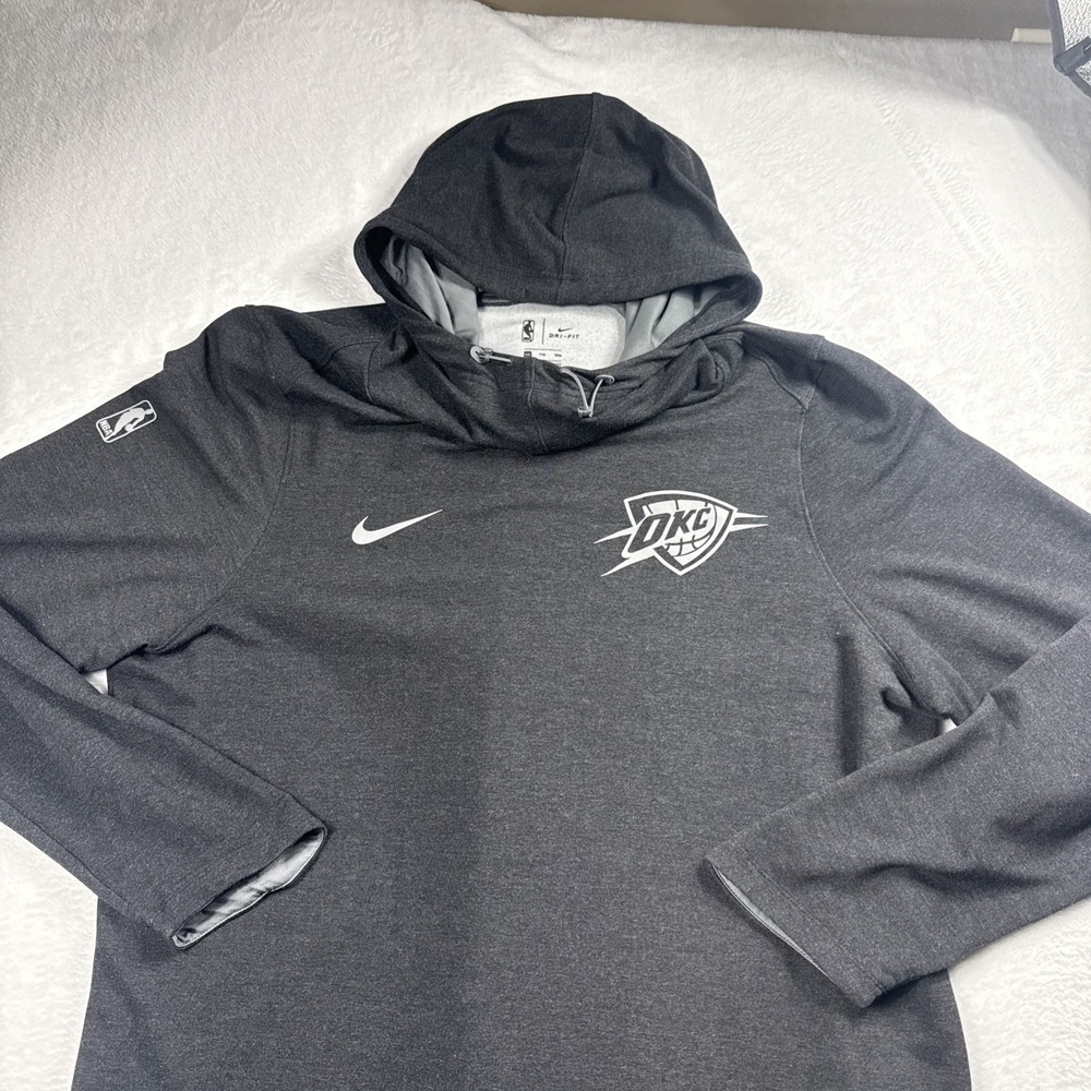 NWOT Nike Dri-Fit Oklahoma City Thunder Hoodie Cowl Sweatshirt Men 2XL Gray NBA